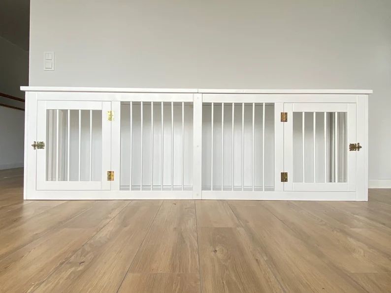 CE ξύλινο Pet επίπλων διπλό κλουβί χειροποίητο W140*D50*H50cm σκυλιών πορτών ξύλινο