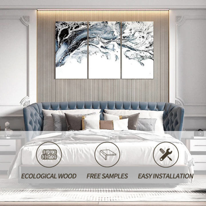 Σύγχρονη εσωτερική WPC 9mm 2.5cm επιτροπή τοίχων εγχώριων ντεκόρ για το υπόβαθρο TV