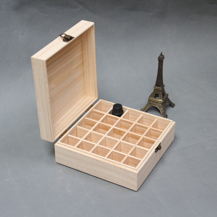 Τετραγωνικό μετακινούμενο ξύλινο κιβώτιο Lidded για την ξηρά αποθήκευση 41*31*24cm φρούτων