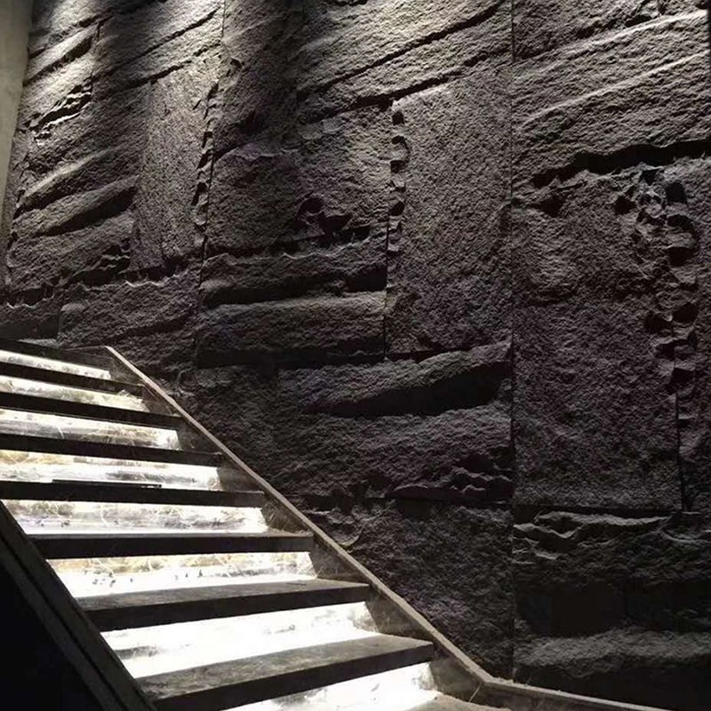 Χονδρικό Πυρόστακτο PU πέτρα 3D διακόσμηση εξωτερικού εσωτερικού διακοσμητικό πέτρα τοίχος πίνακα τεχνητή πέτρα PU