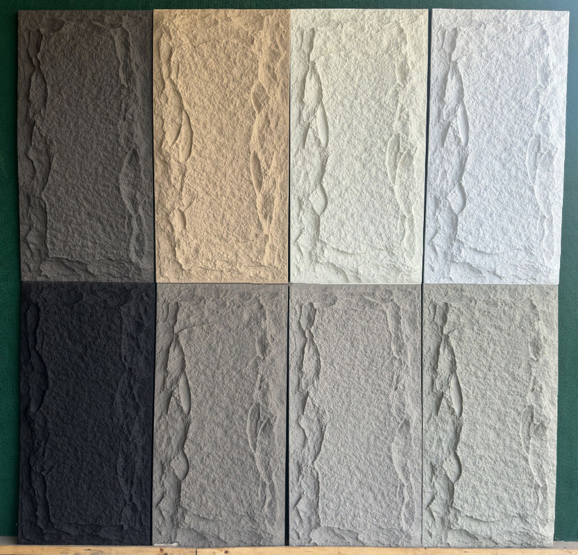 Ελαφρύ βάρος εξωτερικό εξωτερικό διακοσμητικό PU πλαστό βράχο πολυουρεθάνιο πέτρινο πάνελ 3D PU πέτρινο τοίχωμα