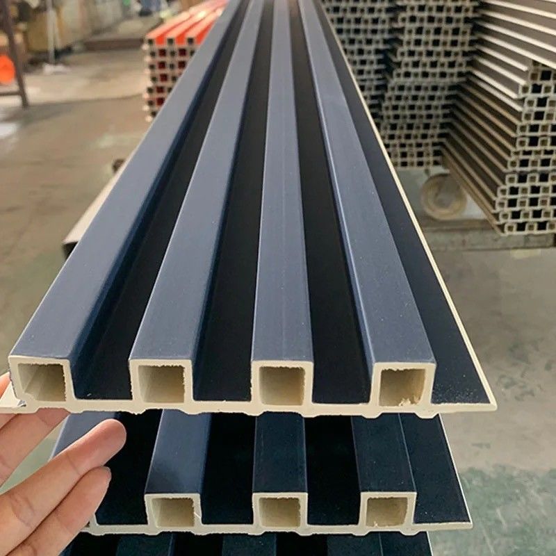 Ακουστική εσωτερική διακόσμηση τοίχων ξύλο 3D τοίχων πλάκας WPC Cldding WPC Fluted τοίχοι