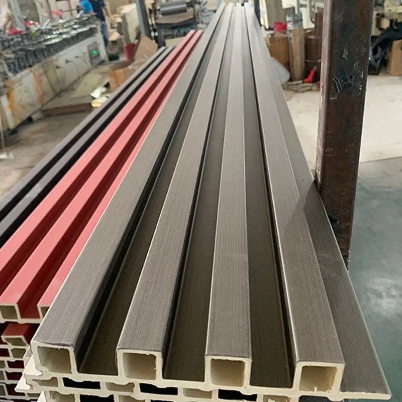 Ακουστική εσωτερική διακόσμηση τοίχων ξύλο 3D τοίχων πλάκας WPC Cldding WPC Fluted τοίχοι