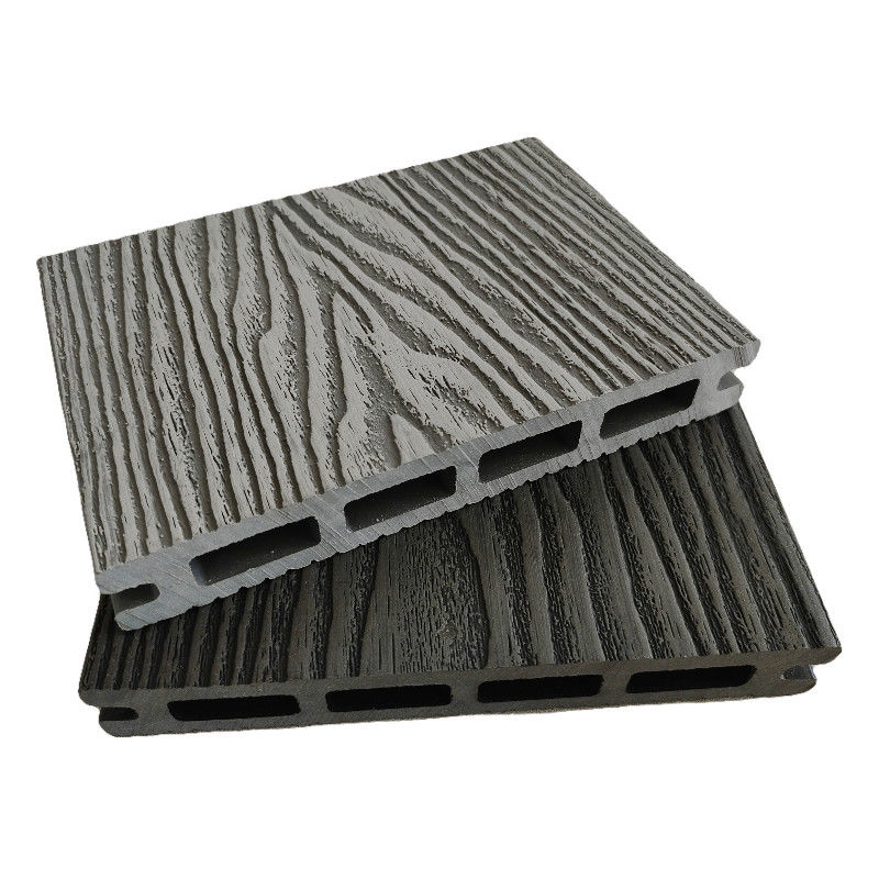 Εξωτερικό ξύλο Πλαστικό σύνθετο Γεμίσμα ξύλινο δάπεδο 3D ανάγλυφο WPC δάπεδο σύνθετο πάτωμα