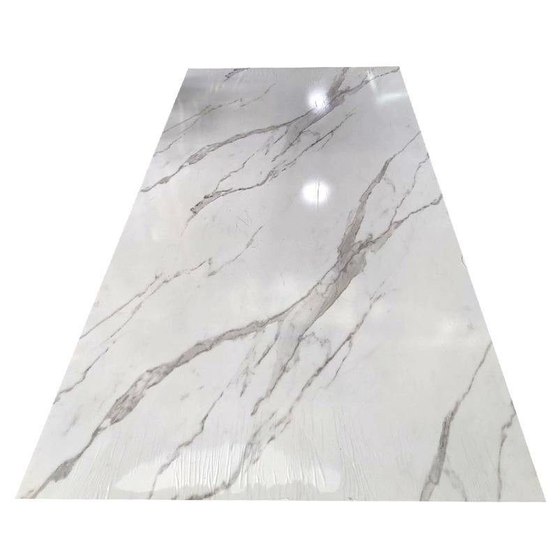 UV PVC Μαρμάρινο Πίνακα εσωτερικής διακόσμησης πλαστικών φύλλων τοίχου Πίνακα κάλυψης τοίχου 3d εκτύπωση PVC Μαρμάρινο UV φύλλο