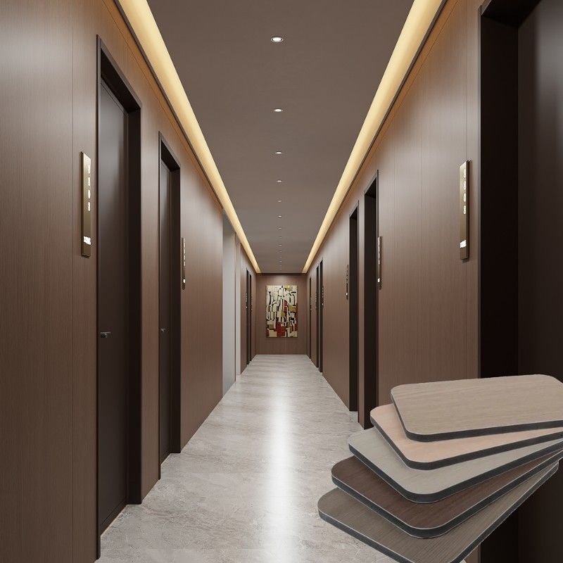 Βαμβούλο άνθρακα ξύλο επιφάνειας κάλυψης καθρέφτη πλευρική πυρόσβεση PVC τοίχωμα Πίνακα για το γραφείο διαμερίσματος