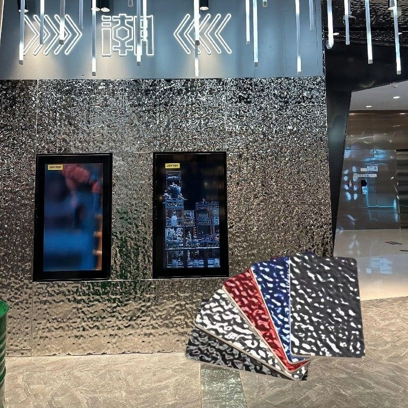 Πίνακα τοίχου PVC με εσωτερικό νερό κυματισμό Καρβονικό Κρυστάλλινο Σχεδιασμό Μπαμπού ξύλο ίνες μπαμπού ξύλο