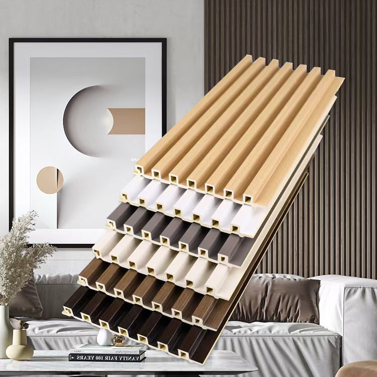 Πίνακες τοίχων Wpc Διακόσμηση εσωτερικών χώρων Πίνακες εσωτερικών χώρων ξύλο πλαστικό σύνθετο Wpc Πίνακες τοίχων Wpc Πίνακες τοίχων Wpc φλουτισμένο τοίχος Μαύρη αυλή