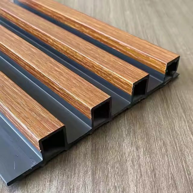 Pvc Wpc Εσωτερικό Πάνελ Τοίχου Λιπαρό 3D Διακόσμηση Wpc Πάνελ Τοίχου Για Εσωτερικούς Χώρους Ξενοδοχείου Σχέδιο Μπαμπού