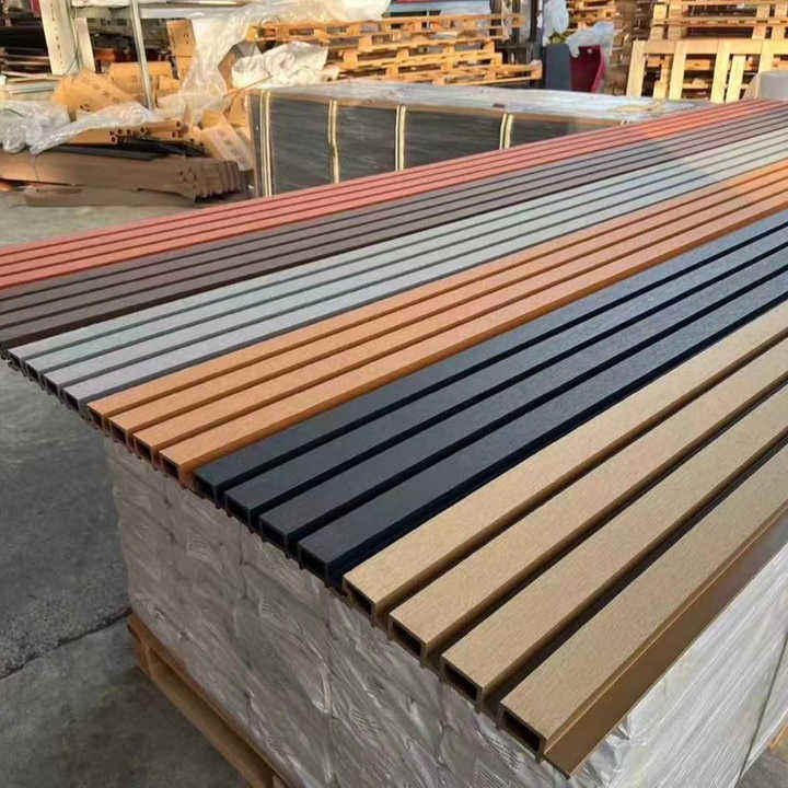 Εξωτερικά πάνελ συν-εξώθησης Εσωτερική διακόσμηση PVC Πάνελ τοίχου Αδιάβροχο σύνθετο WPC Επένδυση τοίχου