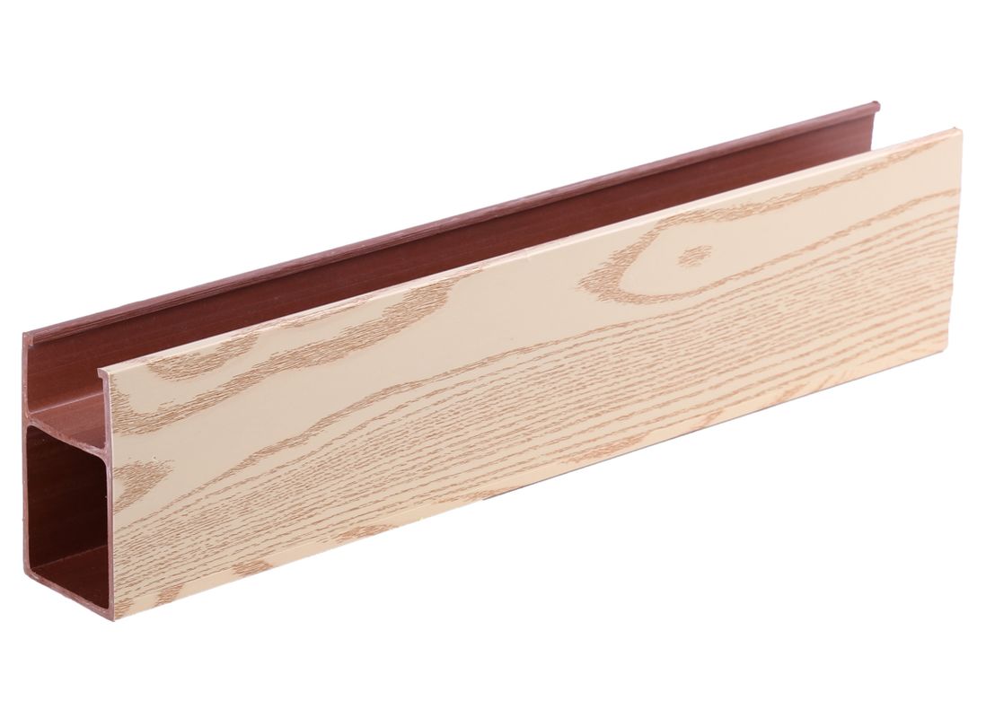 Οικολογικά εσωτερικά κοίλα τετράγωνα σωλήνες PVC Κολώνα Ξύλου Πλαστικού Ξυλείας WPC Σωλήνας για Διαχωριστικό