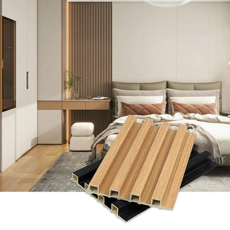 Σύγχρονη υδατοασφαλής φλουτιζόμενη τοίχο WPC εσωτερικό σπίτι διακοσμητικά πλαίσια πάνελ