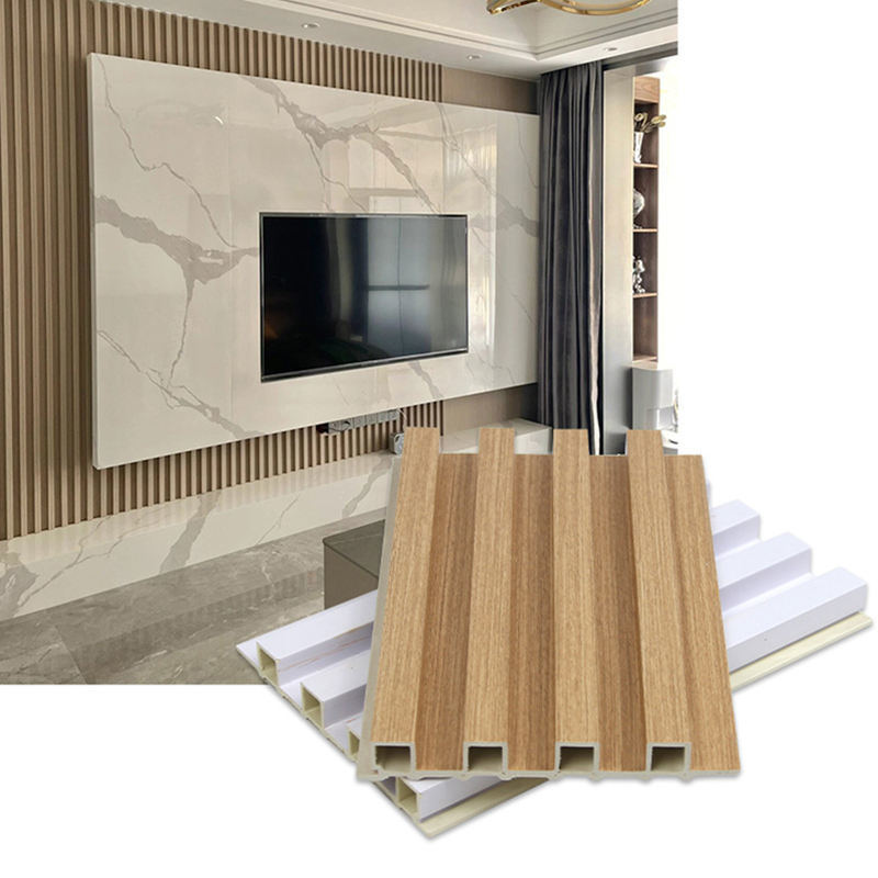 Σύγχρονη υδατοασφαλής φλουτιζόμενη τοίχο WPC εσωτερικό σπίτι διακοσμητικά πλαίσια πάνελ