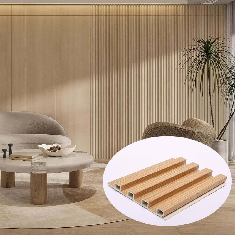 Σύγχρονη αδιάβροχη ηχομονωτική πυράντοχη επένδυση τοίχου WPC PVC με αυλακώσεις, εσωτερικό πάνελ τοίχου για οικιακά ξενοδοχεία, βίλες, αίθουσες