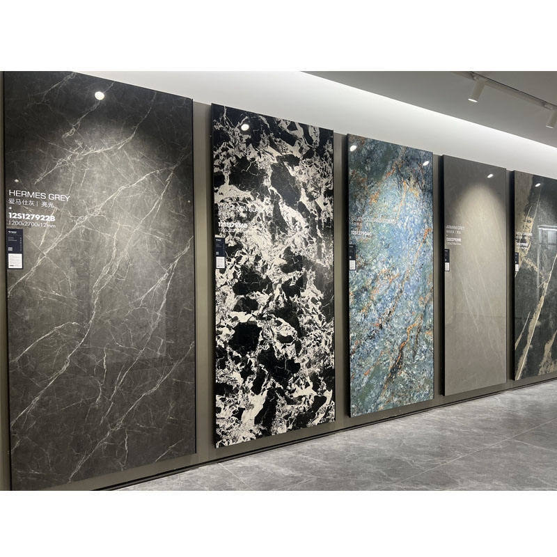 Μαρμάρινη εμφάνιση Σιντερωμένη πέτρα σε 3200 * 1600mm Τέλεια επιλογή για εσωτερικά πλακάκια δαπέδου και διακόσμηση τοίχων