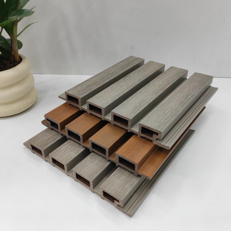 WPC μοντέρνο γεωμετρικό σχέδιο Αδιάβροχο εξωτερικό τοίχωμα συνθετικό εξωτερικό επένδυση 5+ χρόνια εγγύηση γραφική λύση