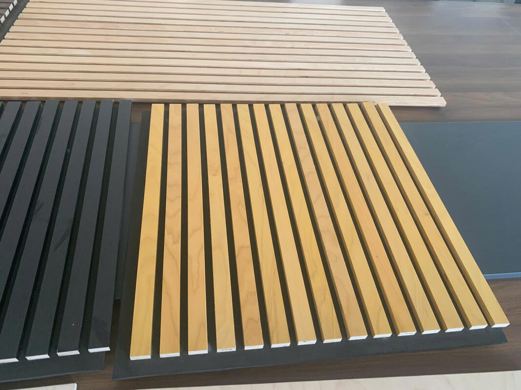 Ακουστικοί πίνακες Πίνακες τοίχων Πίνακες PET MDF Ακουστική τοιχογραφία για έπιπλα Ακουστικοί ξύλινοι πίνακες τοίχων σύγχρονο σχεδιασμό Ευέλικτος