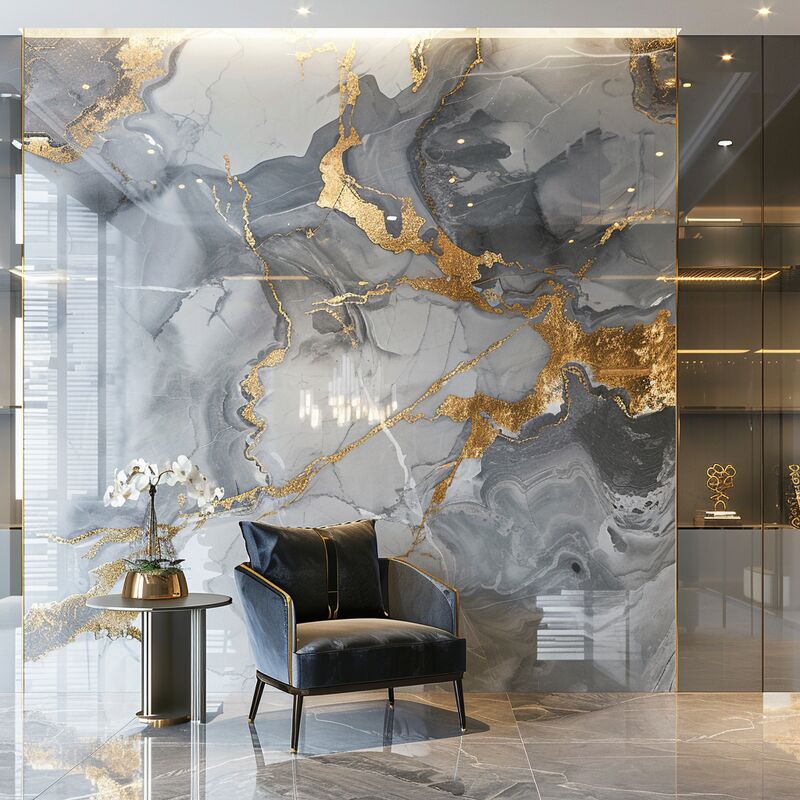 600*2440mm 4mm 5mm Custom Design SPC Μαρμάρινο Πίνακα Αδιάβροχο για το εσωτερικό Πίνακα τοίχου PVC πλαστικό UV μαρμάρινο φύλλο