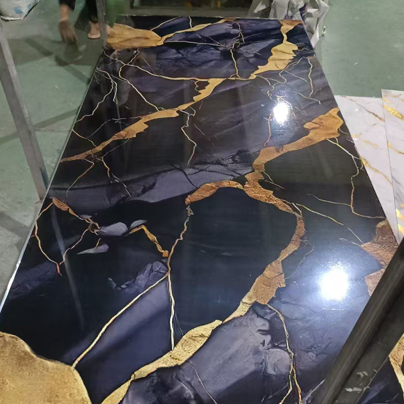 1220*2440mm Προσαρμοσμένο χρώμα UV Board PVC Μαρμάρινο Πίνακα τοίχου για εσωτερική διακόσμηση τοίχων