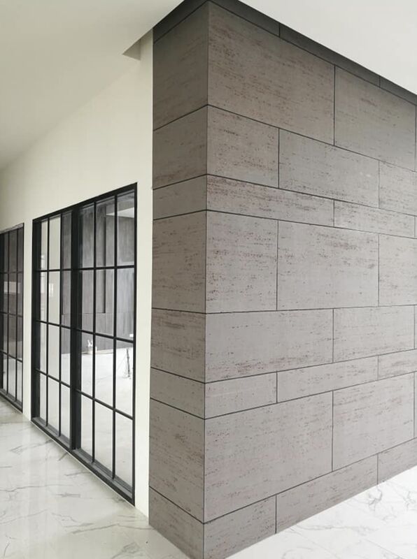 Ευέλικτα φύλλα τραβερτινού 3d Πίνακα πέτρας τραβερτινού Ευέλικτη επένδυση Ms Travertine Ευέλικτα εξωτερικά τούβλα