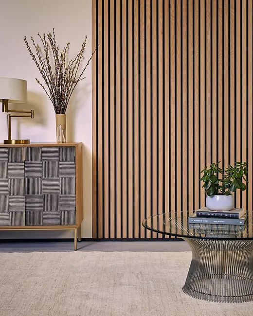 Μοντέρνος Σχεδιασμός Ακουστικό Πάνελ Τοίχου Akupanel από Ξύλο MDF για Ξενοδοχείο Ηχομόνωση και Γραφιστική Λύση