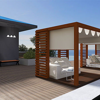 Ξύλινη πλαστική σύνθετη εξωτερική επένδυση 222mm×25mm τοίχων εξώθησης κοβαλτίου