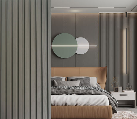 Κλασικός 3000mm WPC ξύλινος ινών τοίχων πίνακας Eco τοίχου Wpc επιτροπής Fluted φιλικό